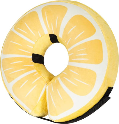 Inflatable Dog Cone Collar for Large Medium Small Dogs, Soft Adjustable Recovery Cone for Dogs Cats,Dog Neck Donut Alternative After Surgery(Lemon,X-Large