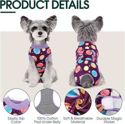 Kuoser Dog Surgery Suit Female Spay, Dog Recovery Suit Male Neuter, Pet Clothes Onesie for Surgery Anti Licking Abdominal Wounds Puppy Surgical Recovery Bodysuit Shirt, Substitute E-Collar & Cone