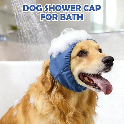 Dog Ear Covers for Bath Swimming, Waterproof Ear Wrap for Dogs, Pet Ear Muffs for Grooming Noise Protection, Elastic Calming Ear Caps (L)