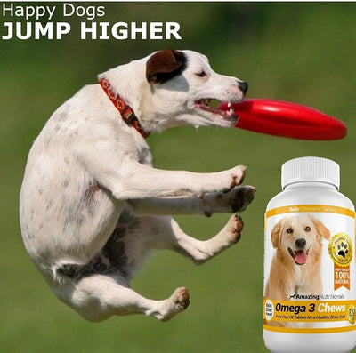 Amazing Omega 3 for Dogs - Fish Oil for Dogs Supplement 120 Bacon Chews - Itchy Skin, Dry Skin, Shedding & Coat Support - Omega Fatty Acids EPA DHA - Made in USA