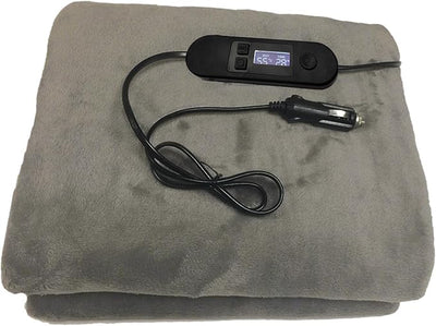 Auto Battery Heating Blanket, 12V Heated Blanket Battery Operated for Camping, Electric Car Heating Fleece Blanket, Portable Heated Blanket Waterproof, USB Electric Throw Blanket Cordless wit