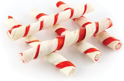 Dingo Jumbo Twist Sticks, Rawhide for Dogs, Made with Real Chicken, 9 Count