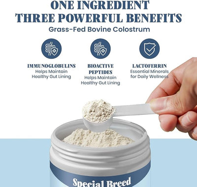 Bovine Colostrum for Dogs and Cats – Grass Fed Colostrum Powder – Immune Support, Allergy & Itch Relief – Gut Health & Seasonal Allergy Defense – 300 ct