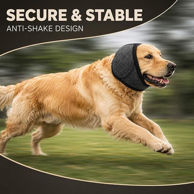 Dog Head Wrap, Dog Ear Muffs Noise Protection, Dogs Ear Covers for Noise, Quiet Ears for Dogs, Anxiety Relief for Thunder, Lightning, Fireworks, Vet Visits, Polyester (Rosered, Large)