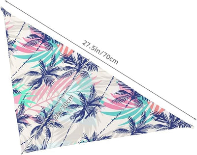 Palm Tree Tropical Pink Summer Tropical Dog Bandana Scarf Triangle Bibs Pet Accessories Cat Kerchief