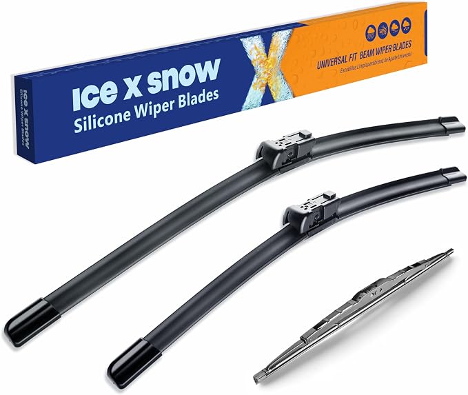 ICEXSNOW® Silicone Windshield Wiper Blades Replacement for 2009-2011 Chevrolet CHEVY Traverse (Pack of 3) Automotive Replacement Windshield Wiper Blades,OEM Original Replacement 24"/21"+13"(13-1)