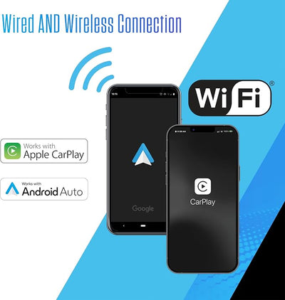 Jensen J1CA8FL-BUC 8" Wireless Apple CarPlay Android Auto with Camera | Backup camera included, fits single or double DIN, wired or wireless Certified Apple CarPlay, Android Auto, Bluetooth, USB