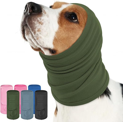 KOESON Dog Ear Wraps with Adjustable Hook & Loop, Soft No Shake Ear Wrap for Dogs Hematoma, Breathable Dog Ear Cover for Noise Protecion, Small Doggie Calming Hoodie for Thunder, Firework, Separation