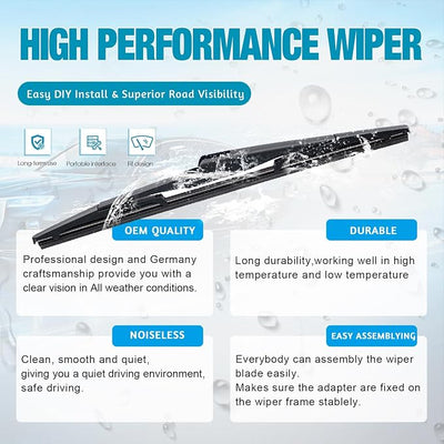 VTOGOI Original Factory Quality Rear Windshield Wiper Blades Replacement For Hyundai Santa Fe 2019-2023,Kia Sorento 2016-2020,Kia Sportage 2017-2024,Niro 2023,Easy To Install 11"(Pack of 1)