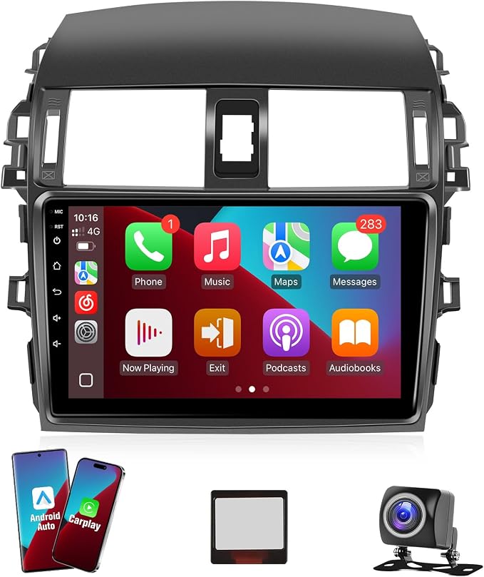 Car Radio for (Fit for J.B.L Version) Toyota Corolla 2009 2010 2011 2012 2013, 9inch Touch Screen for Corolla Head Unit with Wireless Carplay Android Auto Bluetooth GPS Backup Camera