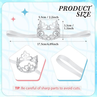 2 Pcs Dog Crown Headband Dog Tutu Dress Set Crystal Rhinestone Tiara Crown Tutu Skirt Pet Dress Costume for Puppy Birthday Party Wedding Photo Prop Costume(Blue,X Large)