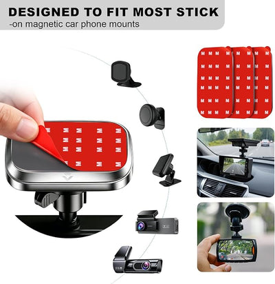 12 Pcs Dash Cam Sticky Pads, Very High Bond Heat Resistant Mounting Tape for Windshield Replacement,Heavy Duty Dash Cam Adhesive Pads for Car Dashboard GPS Phone Holder Action Camera