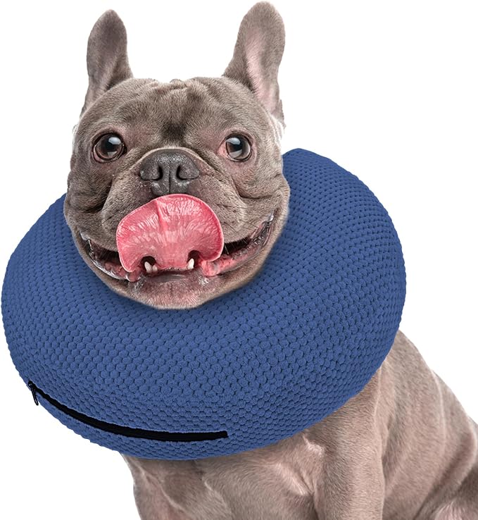 Inflatable Dog Cone Collar for Dogs to Stop Licking, Dog Donut Collar After Surgery, Soft Pet Cone for Small Medium Large Dogs