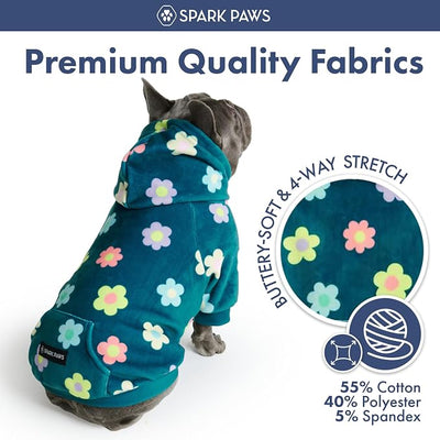 Spark Paws Dog Hoodie – Premium Dog Sweater for Small, Medium, and Large Dogs | Warm Outfits for French Bulldogs, Pitbull, Puppy, Winter Jacket Alternative - Daisy - M