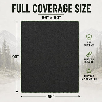 Wool Camping Blanket - 70% Wool Heavy-Duty Military Style Throw, Warm & Washable, Fire Retardant Cover for Emergency, Survival & Outdoor Use - Perfect for Camping, Car, Home & Hiking, Grey 66x90