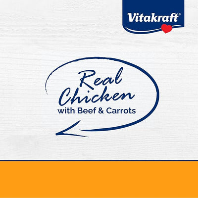 Vitakraft Meaty Morsels Dog Treat, Chicken Recipe with Beef & Carrots, Value-Pack, 4 Count