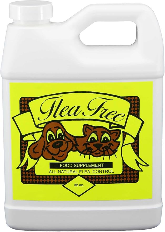 Flea-Free Pure Organic Food Supplement and Natural Pet Products , 32 Ounce