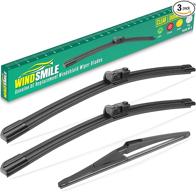 26" 23" 12" Windshield Wiper Blades Replacement for Mercedes Benz GL-Class 2013-2016 GL350 GL450 GL550 ML-Class 2012-2015 ML350 GLE-Class 2016-2018 GLE350 Front Rear Wipers Set (Pack of 3)