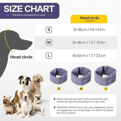 Quiet Ears for Dogs - Adjustable Ear Covers for Noise, No Shake Dog Head Wrap, Dog Calming Hood for Thunder, Lightning, Fireworks, Vet Visits, Polyester and Stretch Cotton Blend, Purple, Large