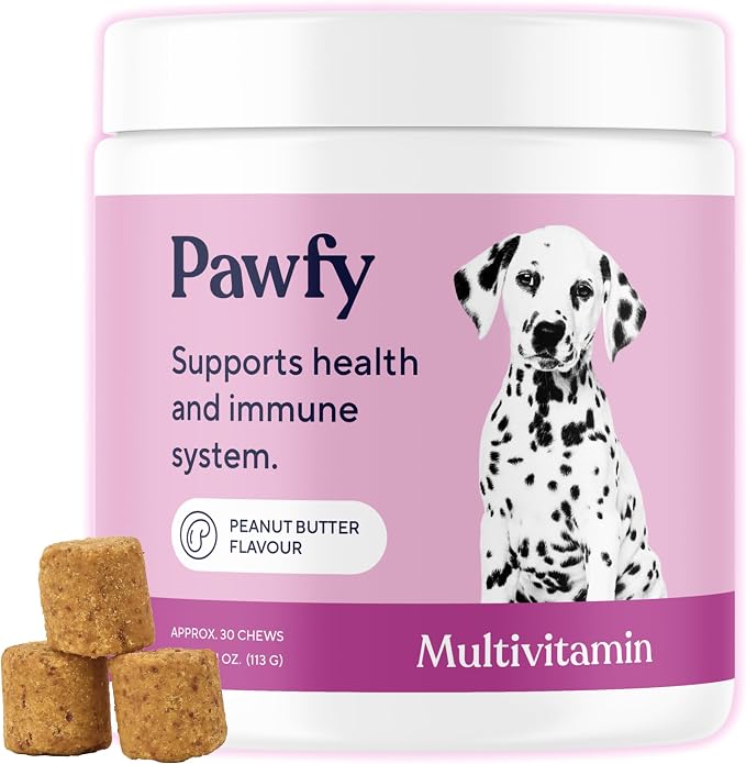 Dog Multivitamins 15 in 1 | Dog Vitamins for Skin & Coat - Supports Overall Wellness | Advanced Senior Dog Supplements from Occasional Itching | Puppy Tasty Vitamin C Chews - 30 Count