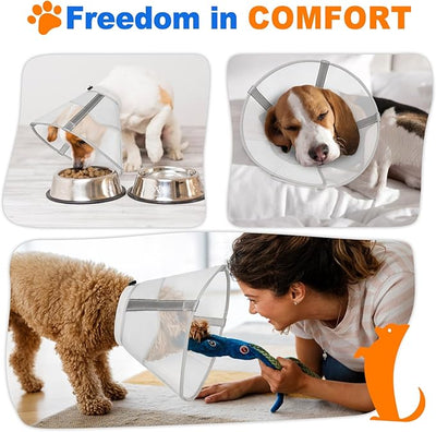 Breathable Mesh Dog Cone Collar for Surgery, Soft Elizabethan Recovery Alternative to Stop Licking,Pet Neck Collar for Large Medium Small Breeds, XS