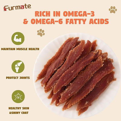 Duck Jerky Dog Treats, Tender Duck Breast Only, High-Protein & Low-Fat, Easily Digestible & Rawhide-Free, Healthy Skin & Shiny Coat, Reward & Training Treats for All Life Stages Dogs, 10.6 oz