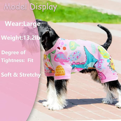 Dog Pajamas Spring Summer Dog Clothes for Small Medium Dogs Girl Boy Cute Soft Puppy Pjs Clothes Doggie Onesies Cat Pet Jammies Outfit (X-Small)