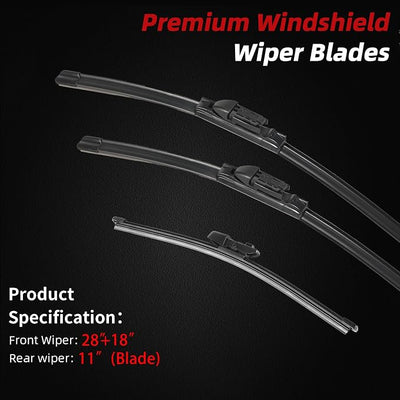 OTUAYAUTO Windshield Wiper Blades - Replacement for Volkswagen VW ID.4 2021-2024, Front and Rear Wipers Set, Top Lock - 28"+18"+11" (Pack of 3)