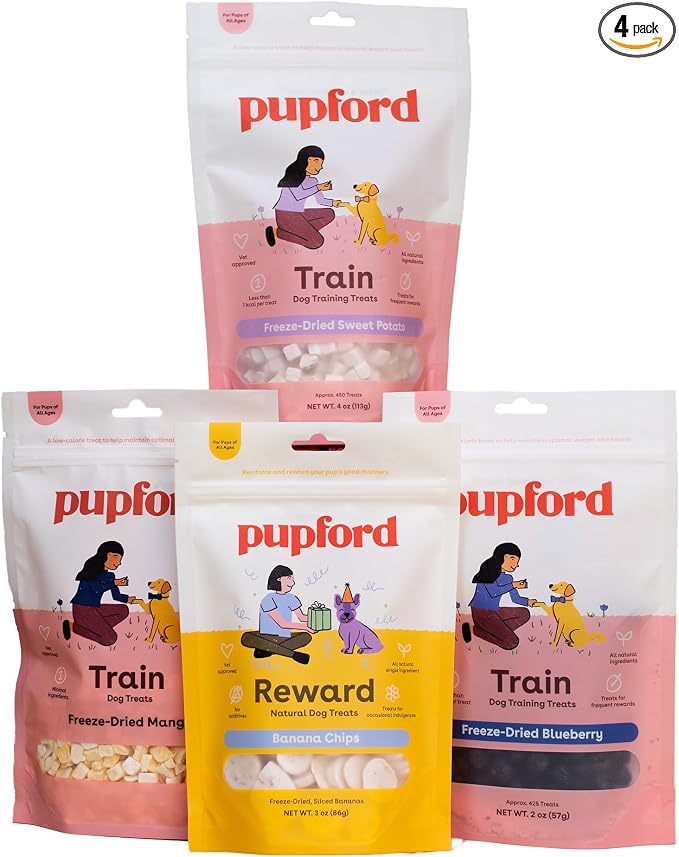Freeze Dried Training Treats for Dogs & Puppies, 1000+ Limited Ingredient Bites (Fruits & Veggie Bundle)