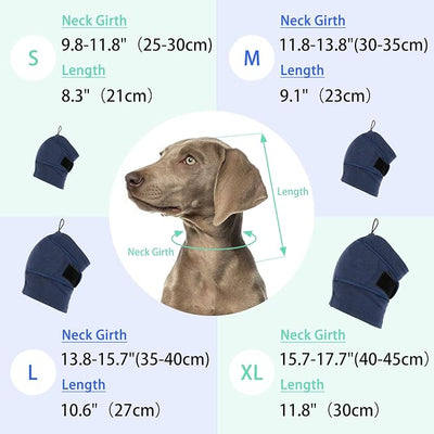 MIGOHI Dog Ear Muffs Noise Protection, Lightweight No Shake Ear Wraps for Dogs Hematoma, Anxiety Relief &Noise Cancelling Dog Ears Cover for Fireworks,Thunderstorms,Separation,Car Ride,Dryer, Blue M