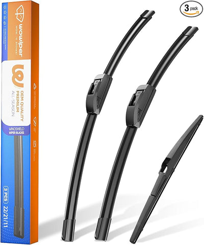 22"+21" Windshield Wiper Blades with 11" Rear Wiper Replacement for Jeep Grand Cherokee 2014 2015 2016 2017 2018 2019 2020 2021-OEM Quality All-Weather J Hook Wipers(Set of 3)