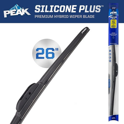 PEAK Silicone Plus 26" All-Weather Hybrid Windshield Wiper Blade, Premium Replacement Front Windshield Wiper Blade with Universal Connector, Pack of 1