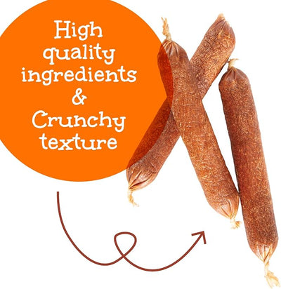 Happy Howie's Sausage Treats - Healthy Dog Treats, Flavorful, Slow Cooked, Natural Ingredients, Chewy Dog Treats, Hormone Free - Turkey, (Pack of 1)