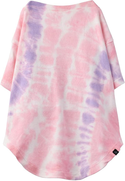 Pet Passion Toby II - The Perfect Tee, 3 Pack Short Sleeve Pet T-Shirt 100% Organic Cotton Tees Clothes for Small, Medium, Large Dogs, Pink Tie Dye, X-Large (55-80 lbs)