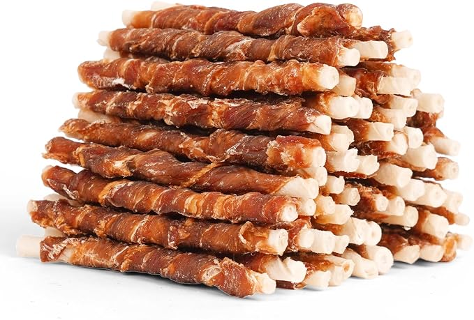 5 Inch Duck Wrapped Rawhide Dog Treats for Puppy and Small Dogs, Promotes Dental Health, Healthy Snacks 21.2 oz