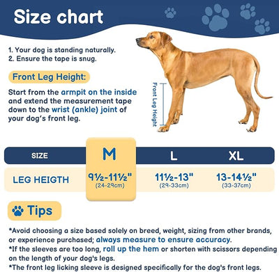 BARKLESS Dog Recovery Suit for Front Leg After Surgery, Breathable Dog Front Leg Sleeve for Male/Female to Stop Licking, Single Sleeve for Left/Right Joint Wound Cover, Cone Alternatives (Black, M)