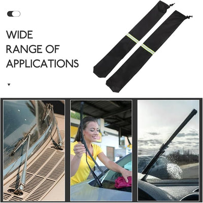 2Pcs Wiper Blade Protectors, 25.5x3.9in Polyester Car Windshield Wiper Covers, 210D Waterproof Rain and Bird Droppings RV Windshield Cover for Cars SUVs and Trucks