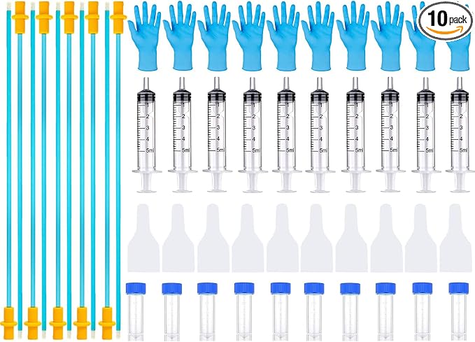 10 Set AI Artificial Insemination Dog Breeding Kit, Canine Breeding Kit, Dog Insemination Breeder Kit, Disposable Canine Artificial Insemination, Canine Breeding Supplies (11.8 inch,Medium Breeds)