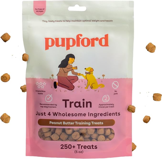 Training Treats for Dogs & Puppies, 250+ Four Ingredient Bites (Peanut Butter, 5 oz)