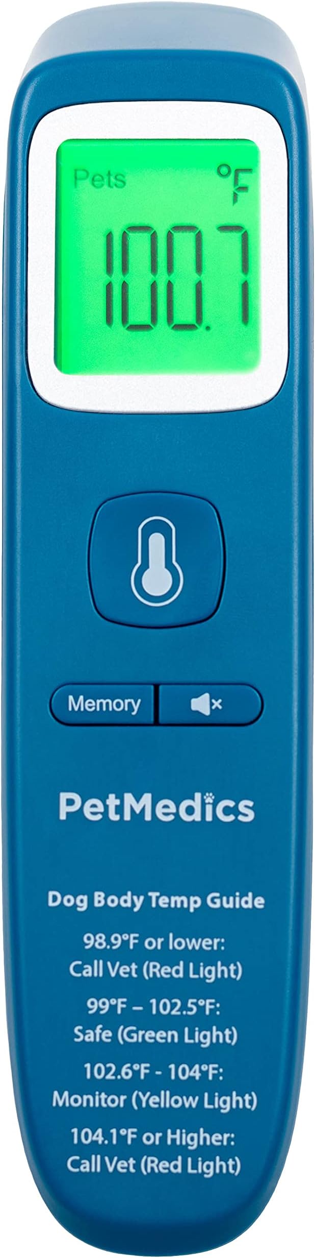 by iHome Cat & Dog Thermometer for Pets Ear or Belly No Contact Scan - Large Number Digital Lit Display - Batteries Included - Canine and Pet Fever Detection