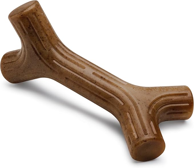 Bacon Stick Durable Dog Chew Toy for Aggressive Chewers, Real Bacon, Made in USA, Large