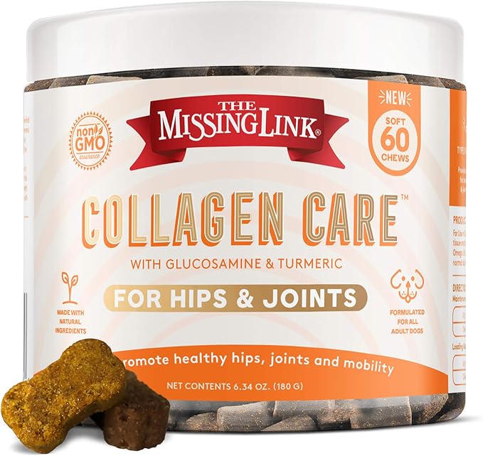 Collagen Care Hip & Joint Soft Chews 60ct - Daily Mobility & Anti-Inflammatory Support for Dogs