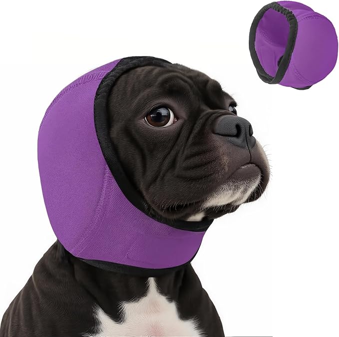 Dog Ear Muffs Noise Protection, Stress-Reducing, Comfortable, Perfect for Thunderstorms, Noise,Vet Visits & Preventing Water