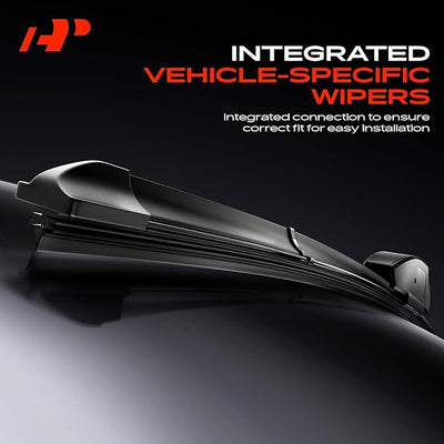 A-Premium 21"+19"+13" Windshield Wiper Blades Compatible with Volkswagen Golf 1993-2006, GTI 2006 - Front Rear Wipers Blade Set for Hook/FR_TL1 Arm Connector, with Wear Indicator & Towel (Pack of 3)