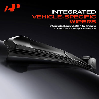 A-Premium 22"/22"/12" Windshield Wiper Blades Compatible with Land Rover Defender 110, Defender 130, Defender 90 - Front Rear Wipers Blade for TLPN/FR_DH, with Wear Indicator & Towel (Pack of 3)