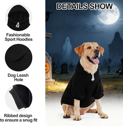 EXPAWLORER Dog Hoodie-Soft and Warm Dog Sweaters, Pet Clothes Autumn Winter Coat Sweatshirt with Halloween Theme Print for Puppy,Cat, Small Medium Large Dogs