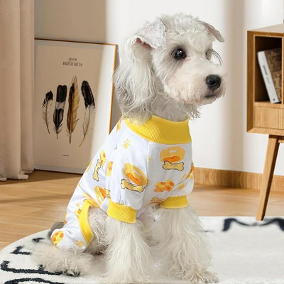XPUDAC 4 Pack Dog Pajamas for Small Dogs, Puppy Clothes for Boy Girl Strechy Soft Pet Jumpsuit, Cat Onesiel-Small