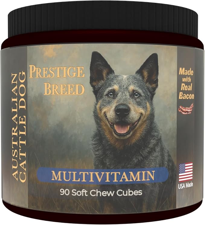 Australian Cattle Dog Multivitamins, 90 Count, Made in the USA with Real Bacon