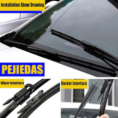 3 Replacement Wiper Blades For Lincoln Nautilus 2019-2024,MKX 2016 2017 2018, 24" + 18" + 11" Front and Rear Wiper Blades (Pack of 3)