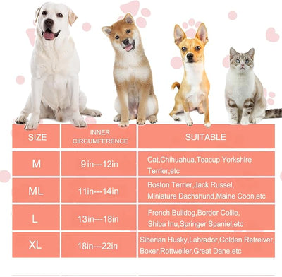 Inflatable Dog Cone Collar for Large Medium Small Dogs, Soft Dog Donut Collar Adjustable Recovery Cone for Pets After Surgery, Extra Enhanced Anti-Licking Guard Shield (Pineapple, Small)